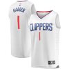 Баскетбольная майка NBA Лос-Анджелес Клипперс №1 Джеймс Харден белая swingman фото 1 &mdash; FormaBasket