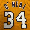 Футболка NBA с короткими рукавами Лос-Анджелес Лейкерс №34 Шакил ОНил желтая фото 10 &mdash; FormaBasket