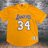 Футболка NBA с короткими рукавами Лос-Анджелес Лейкерс №34 Шакил ОНил желтая фото 3 &mdash; FormaBasket