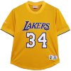 Футболка NBA с короткими рукавами Лос-Анджелес Лейкерс №34 Шакил ОНил желтая фото 1 &mdash; FormaBasket