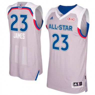 Баскетбольная майка NBA All Star Game NOLA № 23 Леброн Джеймс ВОСТОК серая swingman &mdash; FormaBasket