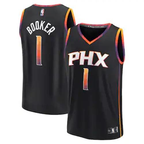 Баскетбольная майка NBA Финикс Санс №1 Дэвин Букер черная PHX swingman фото 1 &mdash; FormaBasket