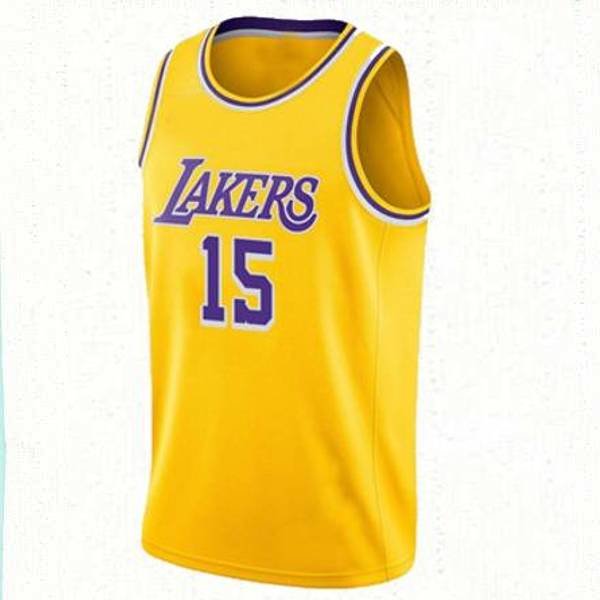 Баскетбольная майка NBA Лос-Анджелес Лейкерс № 15 Остин Ривз желтая фото 1 &mdash; FormaBasket